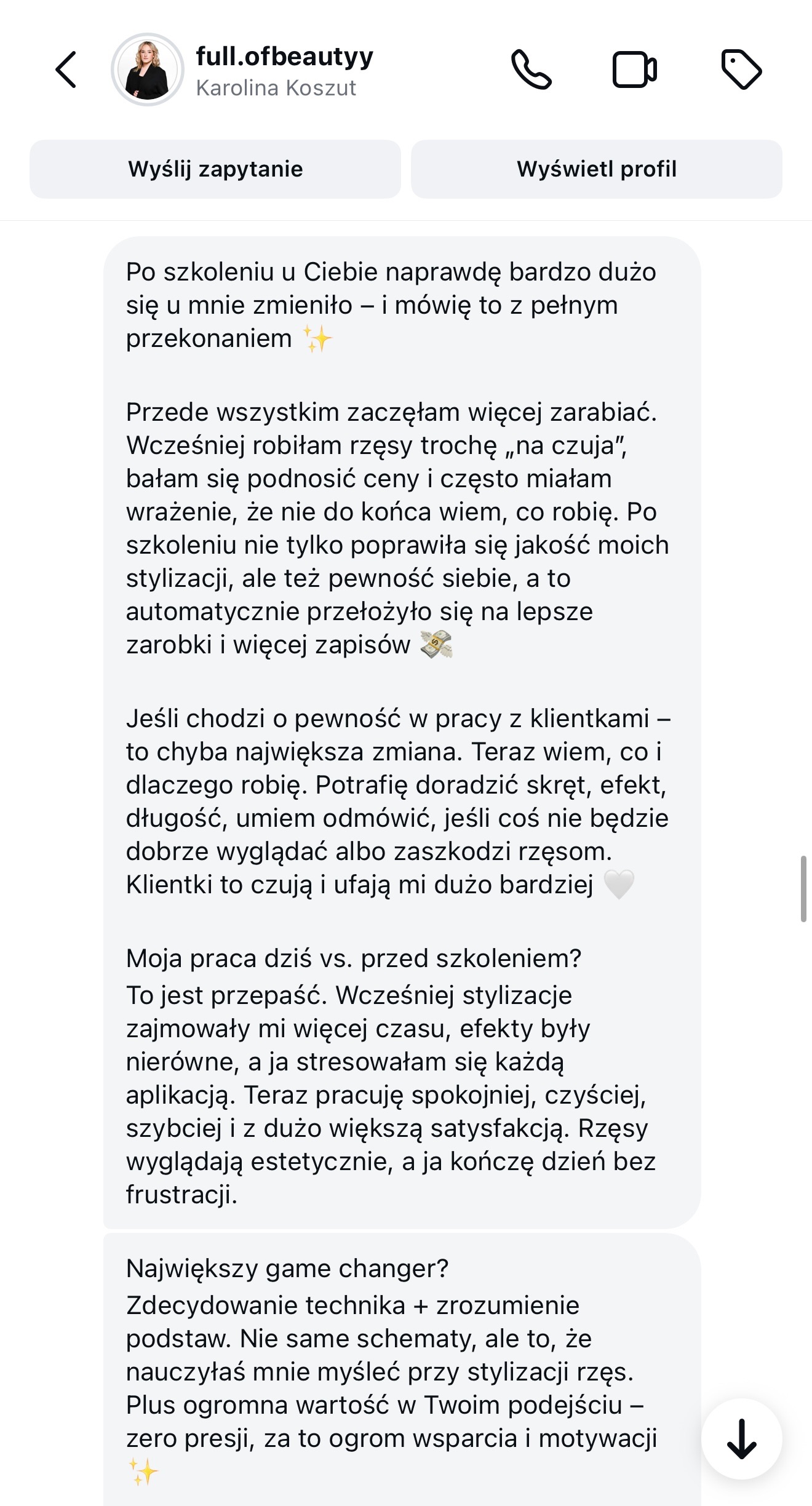 Opinia kursantki 6